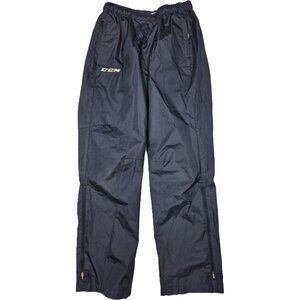 CCM 88 Hockey Warm Up Wind Pants Athletic Pants Navy Blue Lining Mens S Small